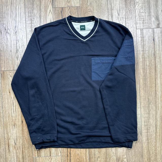 Hugo Boss Men's Sweatshirt - Navy - XL on Productcaster.