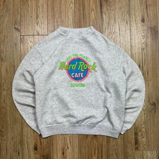 Hard Rock Cafe Men's Sweatshirt - Grey - S on Productcaster.