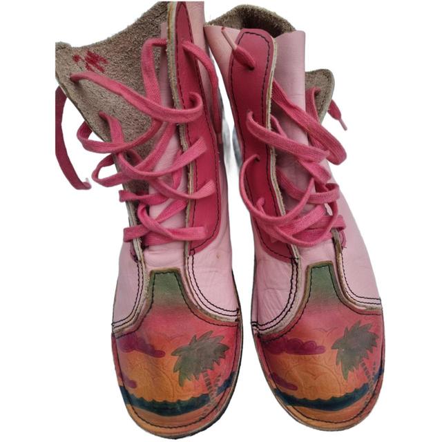 Deadstock Women's Ankle Boots - Pink/Blue - UK 6 on Productcaster.