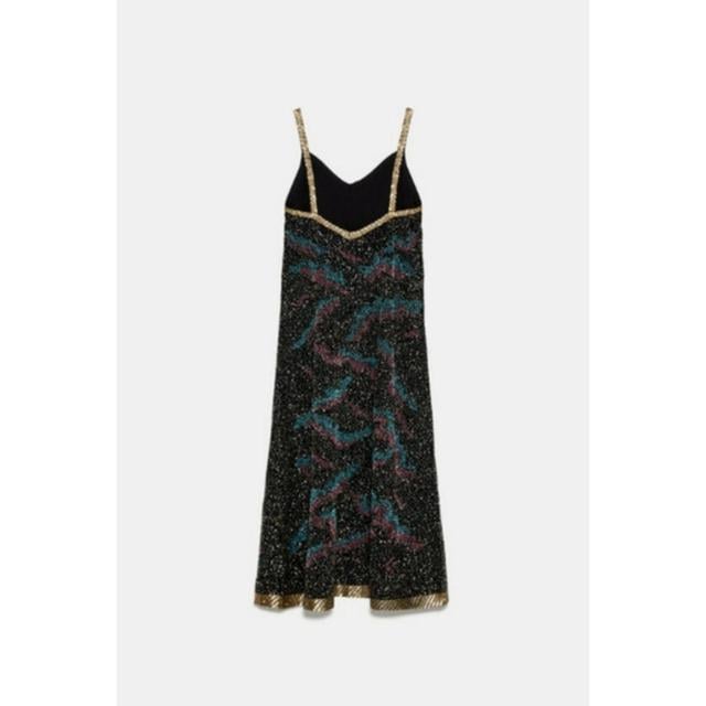 Zara Women's A-line Dress - Black/Gold - S on Productcaster.