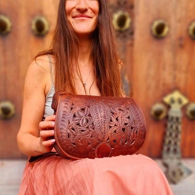 Custom Women's Crossbody bags - Brown/Tan on Productcaster.