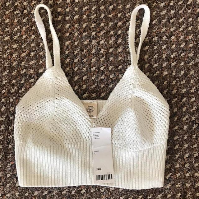 Urban Outfitters Women's Crop top - Cream - L on Productcaster.