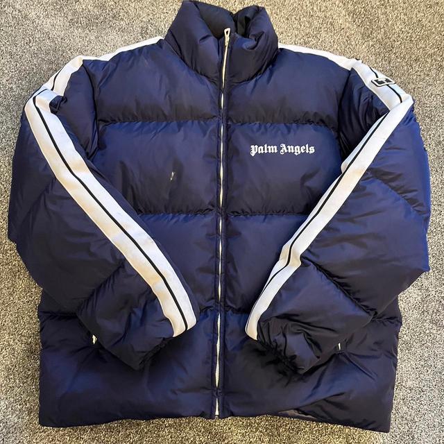 Palm Angels Men's Coat - Navy - L on Productcaster.