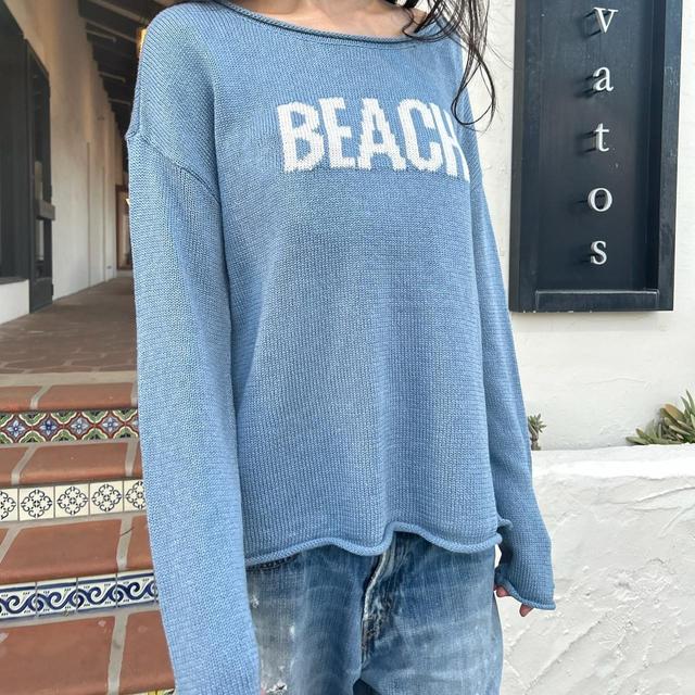 American Vintage Women's Sweatshirt - Blue - M on Productcaster.