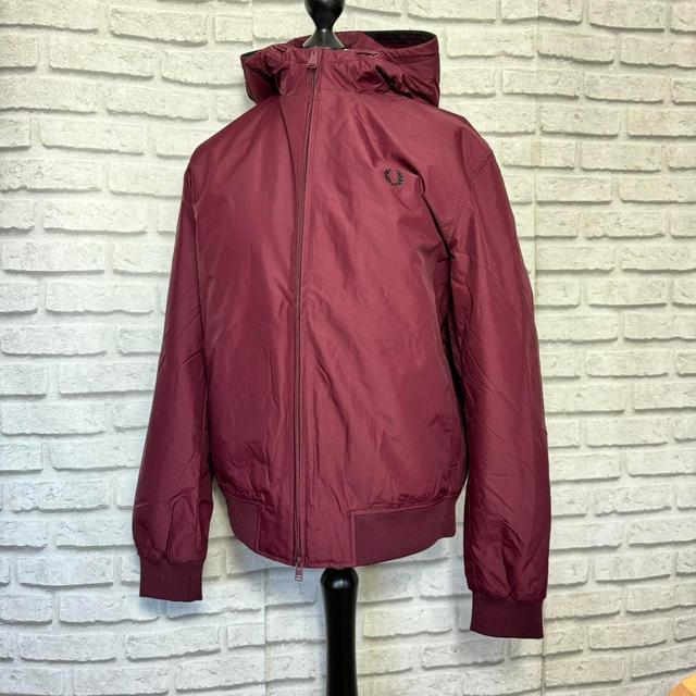 Fred Perry Men's Bomber Jacket - Burgundy - L on Productcaster.