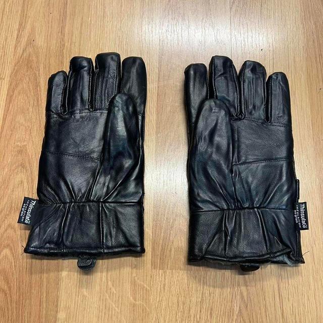 Men's Leather Gloves - Black on Productcaster.