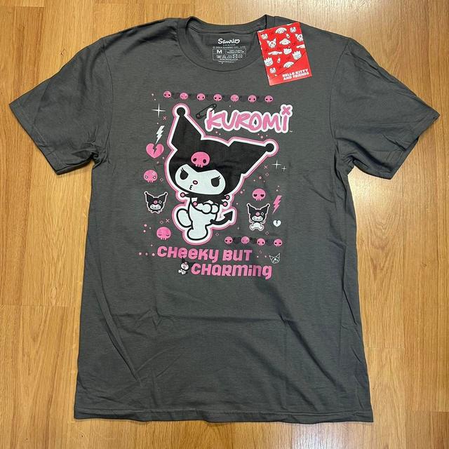 Sanrio Men's T-shirt - Grey/Black - XL on Productcaster.