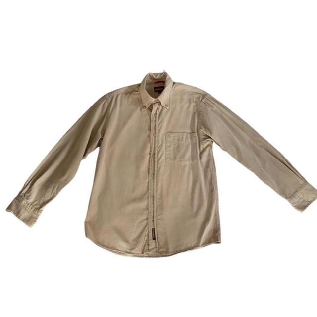 American Vintage Men's Shirt - Cream - S on Productcaster.