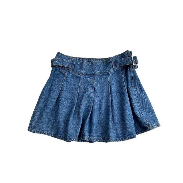 American Vintage Women's Denim Skirt - Blue - UK 12 on Productcaster.