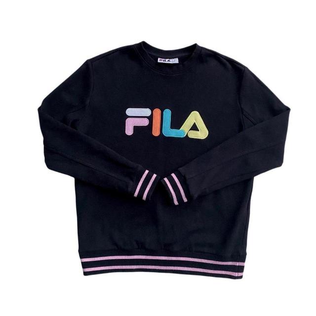 Fila Women's Sweatshirt - Black/Multi - S on Productcaster.