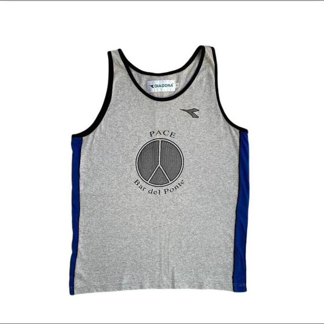 Diadora Men's Vest - Navy/Grey on Productcaster.