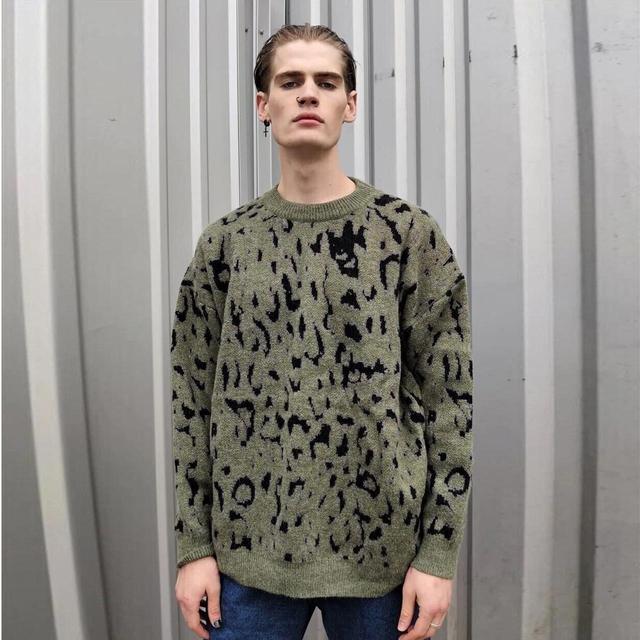 Custom Men's Jumper - Khaki - L on Productcaster.