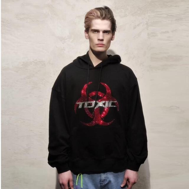 Custom Men's Hoodie - Black - XL on Productcaster.