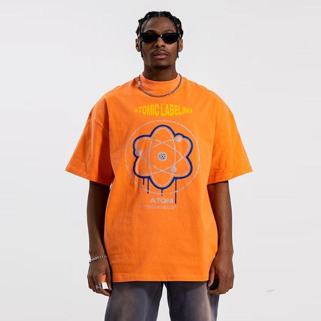 Custom Men's T-shirt - Orange - XL on Productcaster.