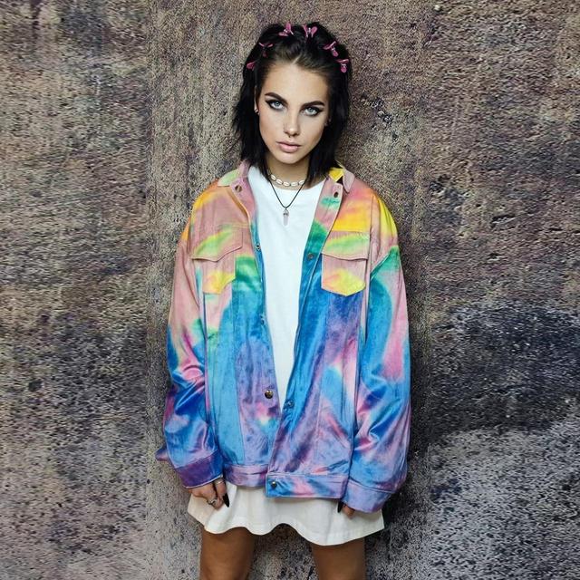 Custom Women's Bomber Jacket - Pink - S on Productcaster.