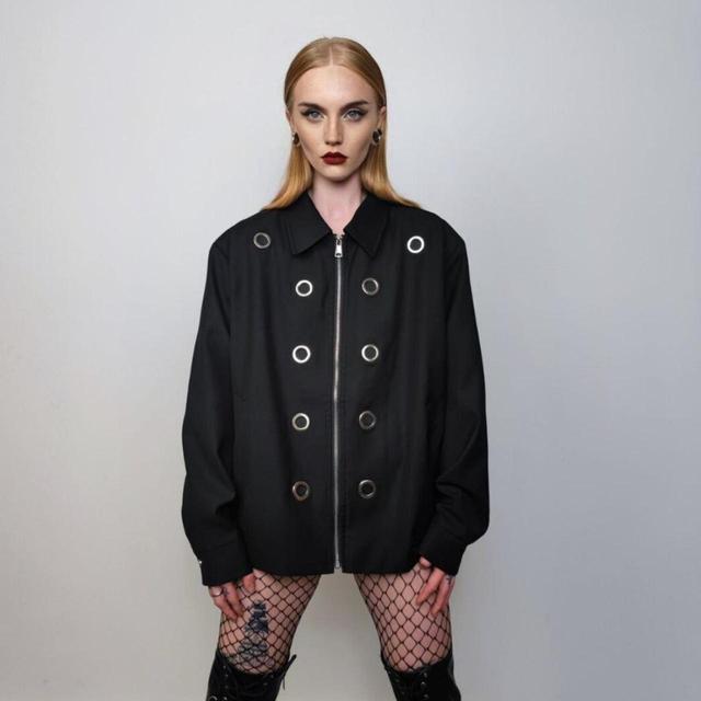 Custom Women's Bomber Jacket - Black - S on Productcaster.