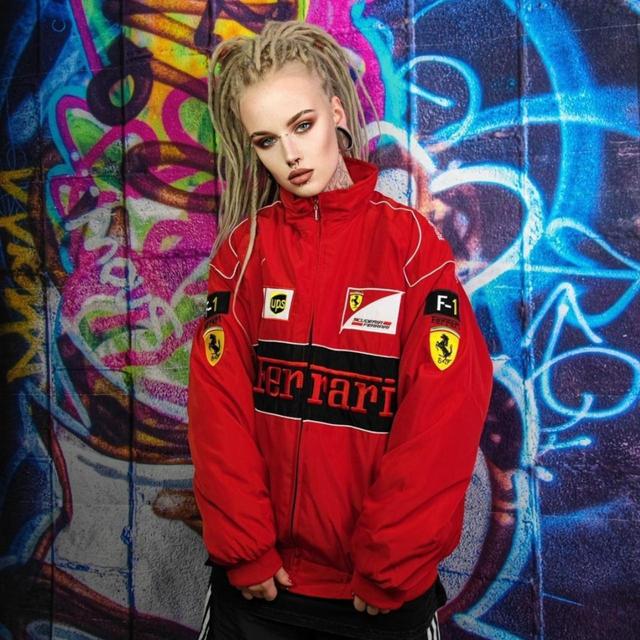 Custom Women's Bomber Jacket - Red - M on Productcaster.