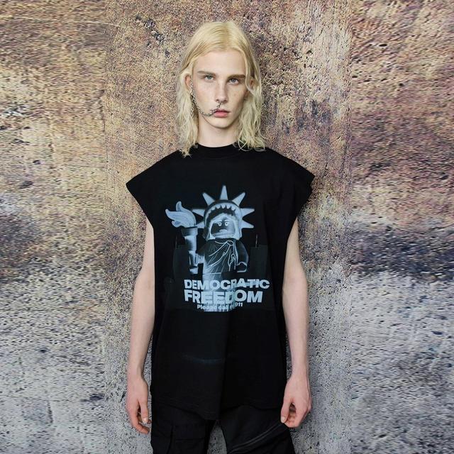 Custom Men's T-shirt - Black - M on Productcaster.