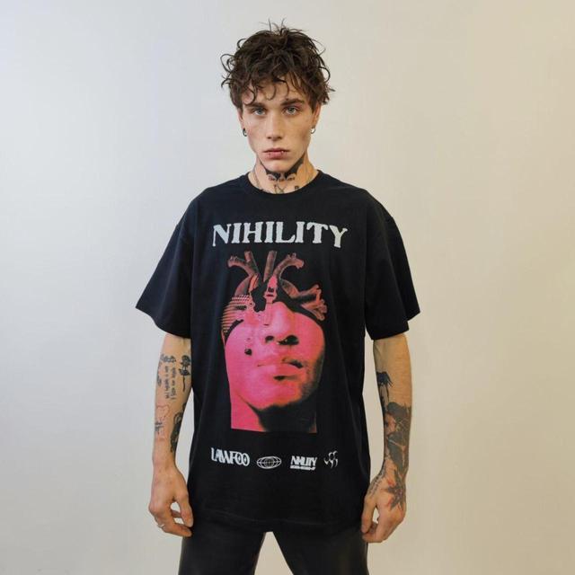 Custom Men's T-shirt - Black - S on Productcaster.