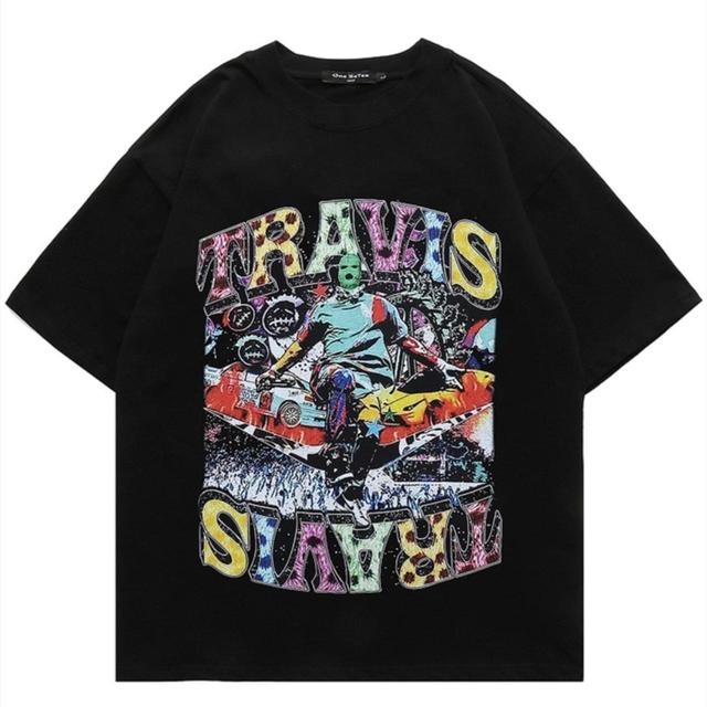 Travis Scott Women's T-shirt - Black - L on Productcaster.