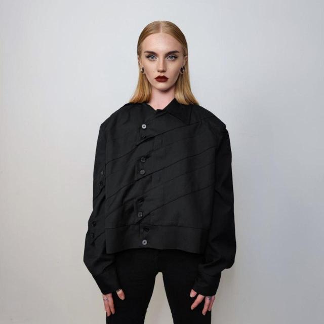 Custom Women's Blazer Jacket - Black - M on Productcaster.