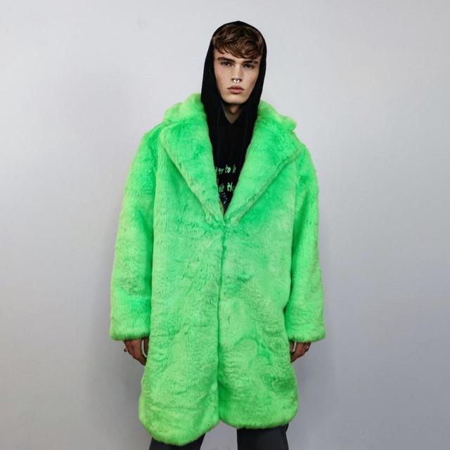 Custom Men's Overcoat - Green - XXL on Productcaster.