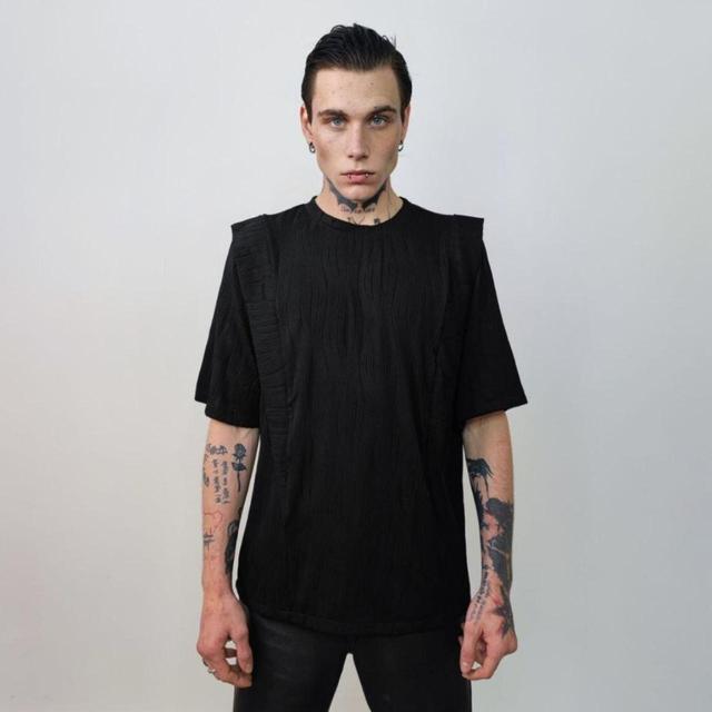 Custom Men's T-shirt - Black - S on Productcaster.