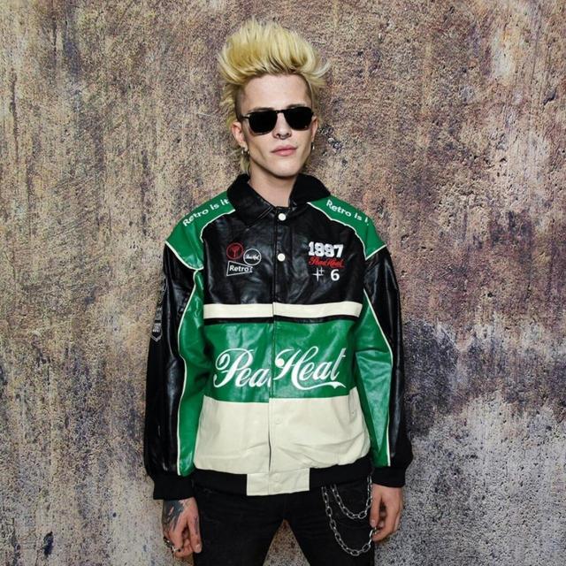 Custom Men's Bomber Jacket - Green - M on Productcaster.