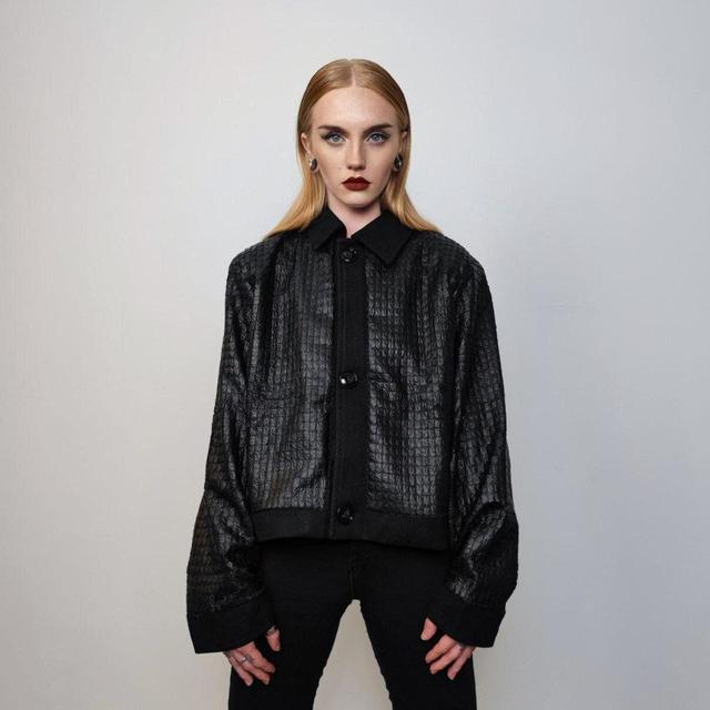 Custom Women's Bomber Jacket - Black - M on Productcaster.