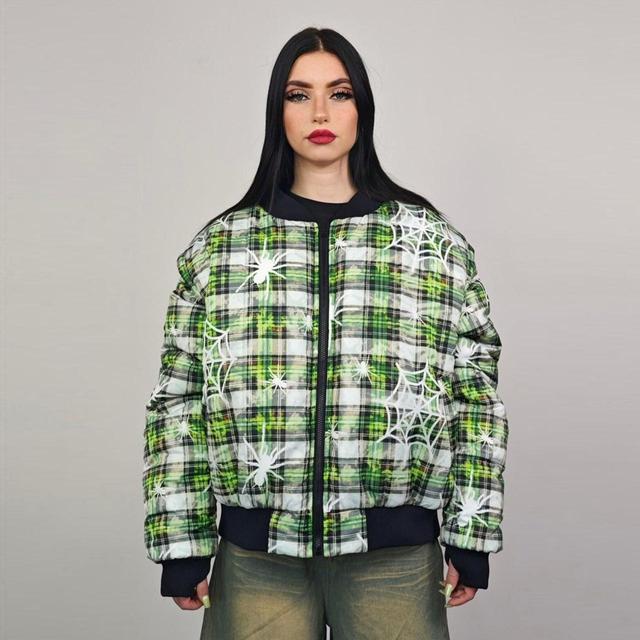 Custom Women's Bomber Jacket - Green/Multi - XXL on Productcaster.