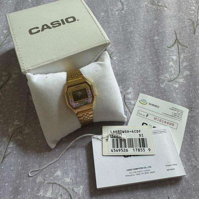 Casio Women's Digital Watch - Gold/Pink on Productcaster.