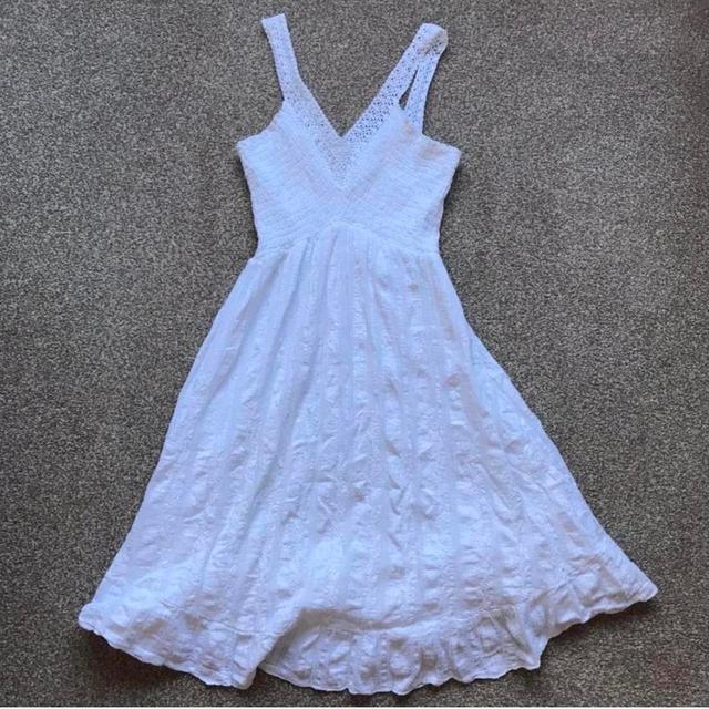 Vintage Women's A-line Dress - White - XS on Productcaster.