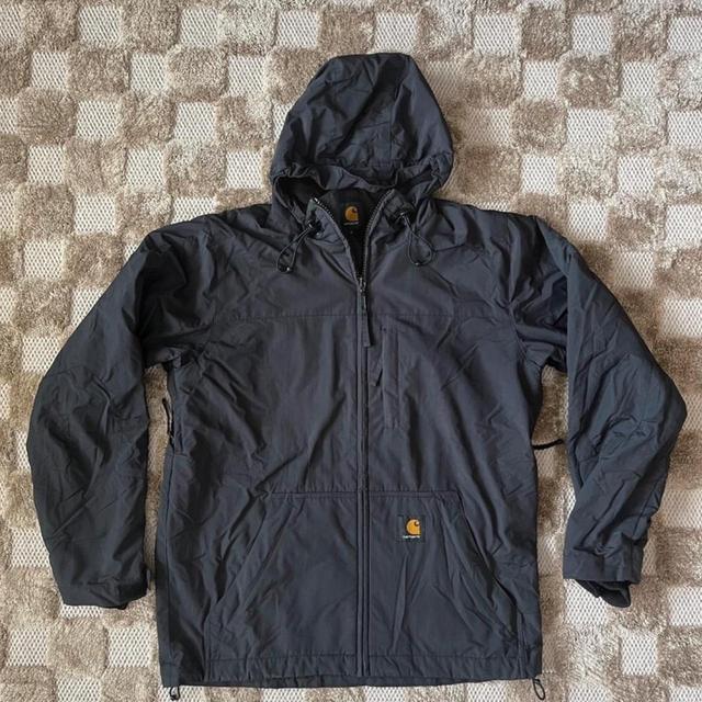 Carhartt Men's Windbreaker Jacket - Black/Navy - S on Productcaster.