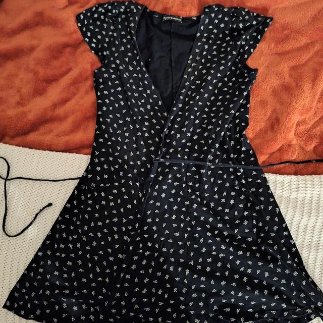 Brandy Melville Women's Dress - White/Navy - S on Productcaster.