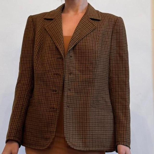 Valentino Women's Blazer Jacket - Brown/Tan - UK 8 on Productcaster.