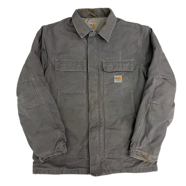 Carhartt Men's Overcoat - Grey - L on Productcaster.