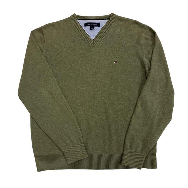 Tommy Hilfiger Men's Jumper - Khaki - M on Productcaster.