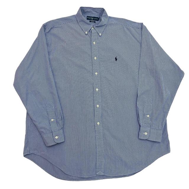 Ralph Lauren Men's Shirt - Blue/White - XL on Productcaster.