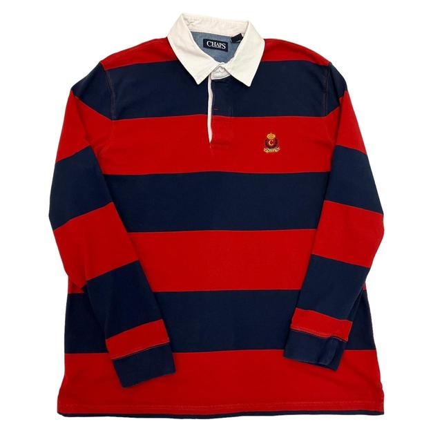 Chaps Men's Polo shirt - Red/Navy - L on Productcaster.