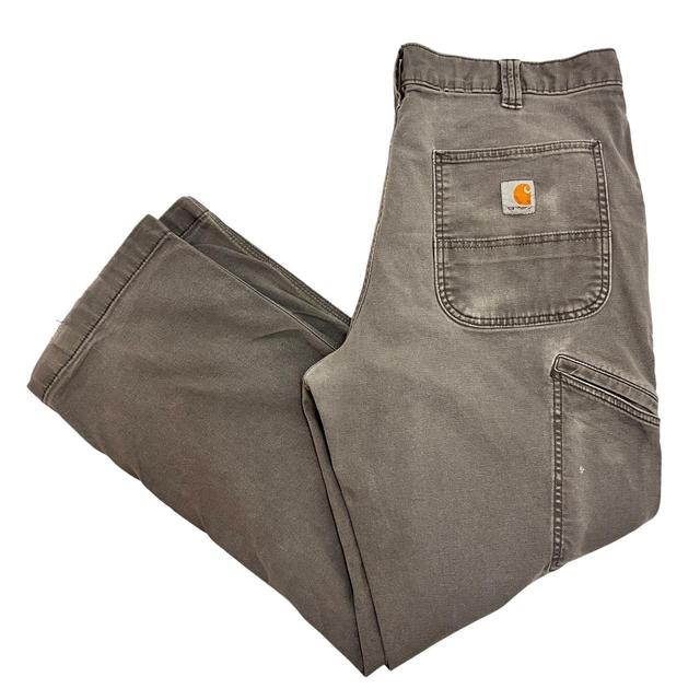 Carhartt Men's Straight leg Cargo Trousers - Grey - 36" on Productcaster.