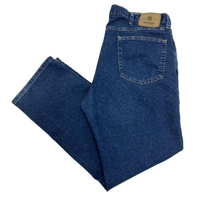 Wrangler Men's Straight leg Stone-washed Jeans - Blue - 38" on Productcaster.