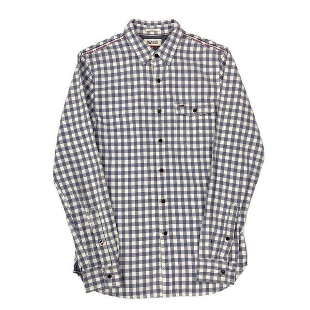 Tommy Hilfiger Men's Shirt - White/Grey - S on Productcaster.