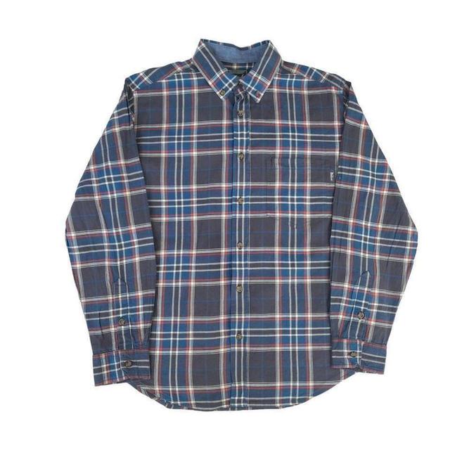 Woolrich Men's Shirt - Blue/Grey - M on Productcaster.