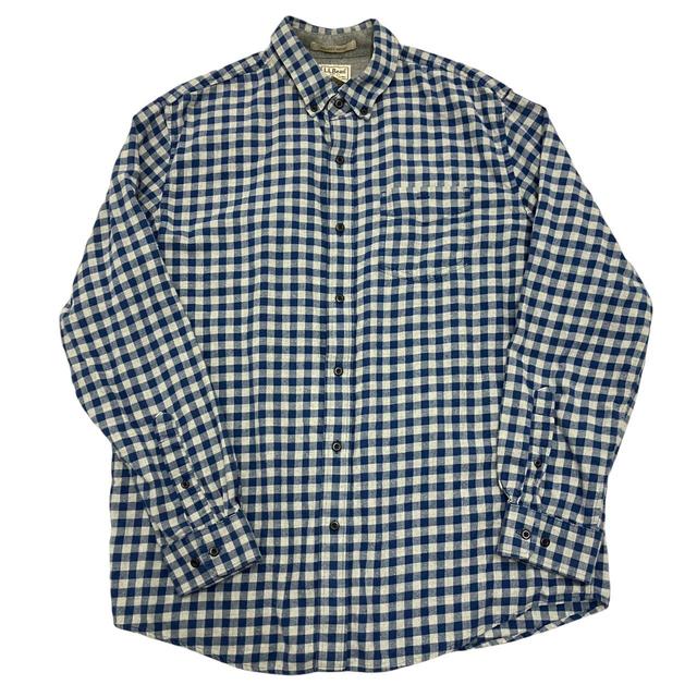 L.L.Bean Men's Shirt - Blue/Grey - L on Productcaster.