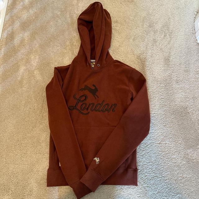 Men's Hoodie - Burgundy/Brown - XS on Productcaster.