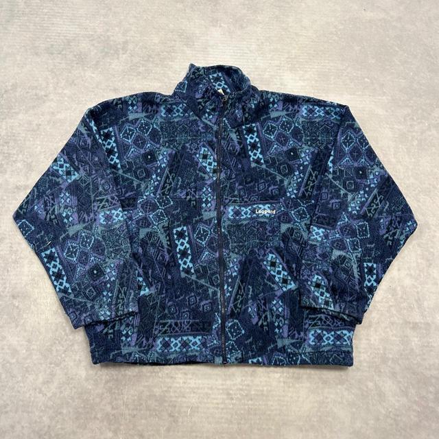 Vintage Men's Fleece Jacket - Blue - XL on Productcaster.