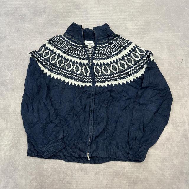 Vintage Men's Cardigan - Blue - L on Productcaster.