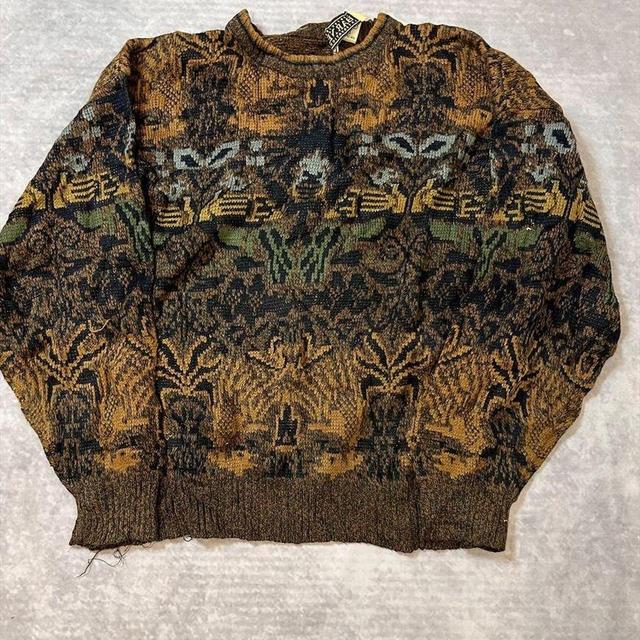 Vintage Men's Jumper - Brown - M on Productcaster.