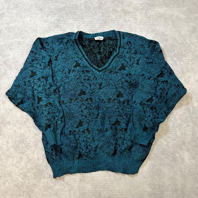 Vintage Men's Jumper - Blue - M on Productcaster.