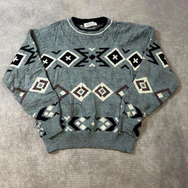 Vintage Men's Jumper - Grey - M on Productcaster.